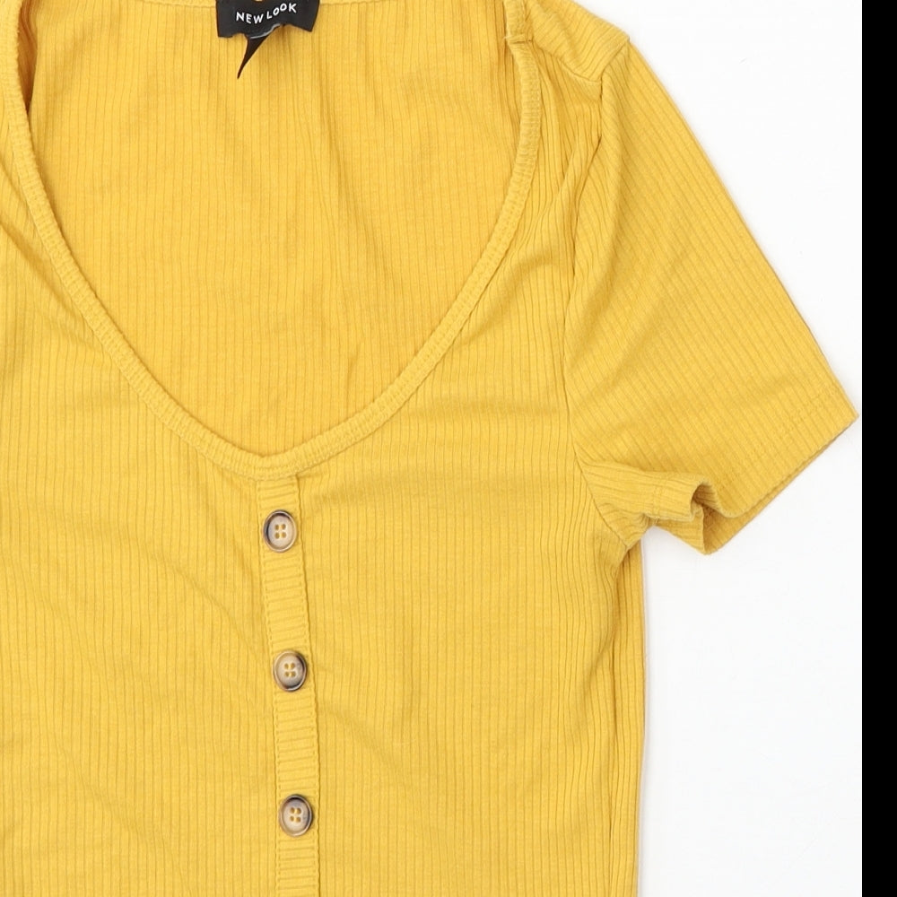 Womens UK Size 8 New Look Yellow Pullover Jumper