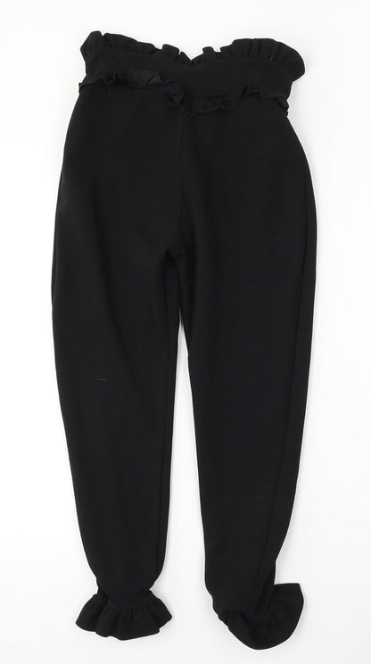 Womens UK Size 8 PRETTYLITTLETHING Regular Fit  Black Trousers