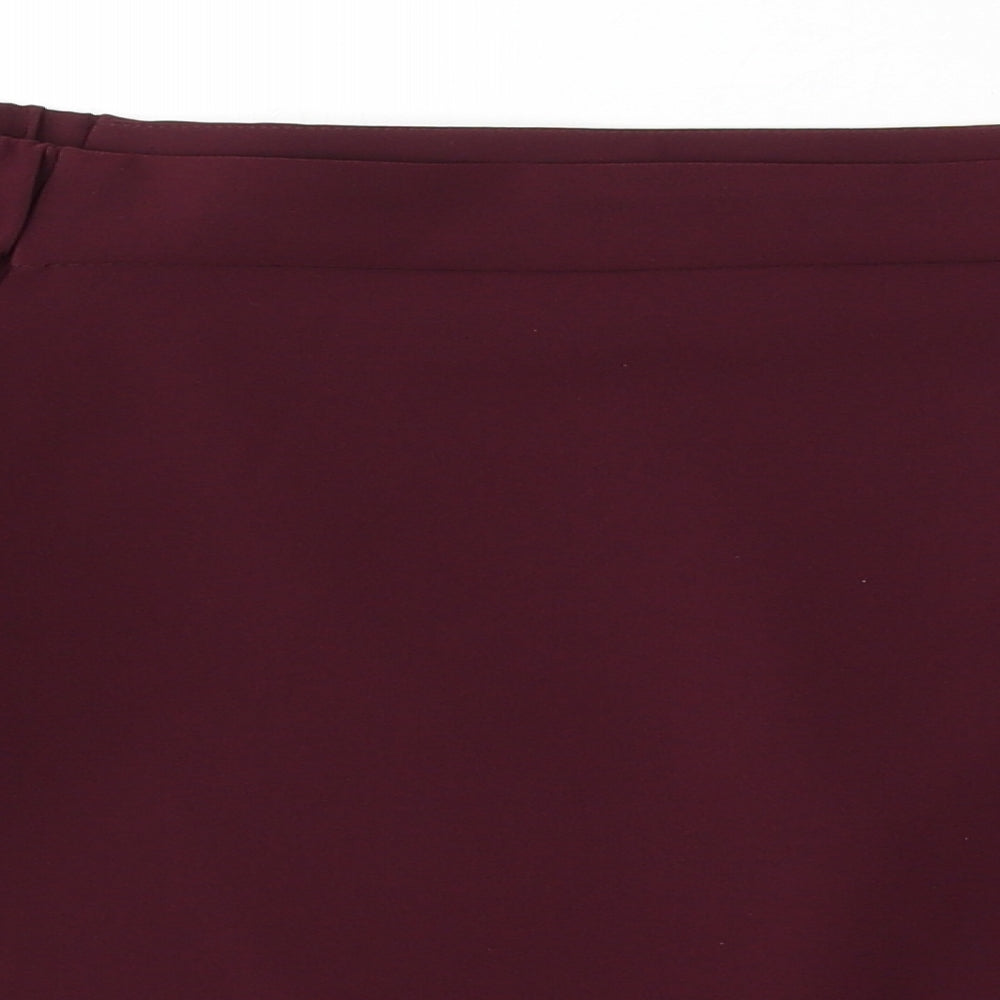 Atmosphere Womens Red  Polyester Basic Blouse Size 8 Round Neck