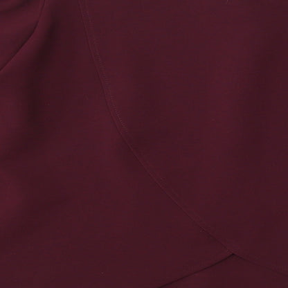 Atmosphere Womens Red  Polyester Basic Blouse Size 8 Round Neck