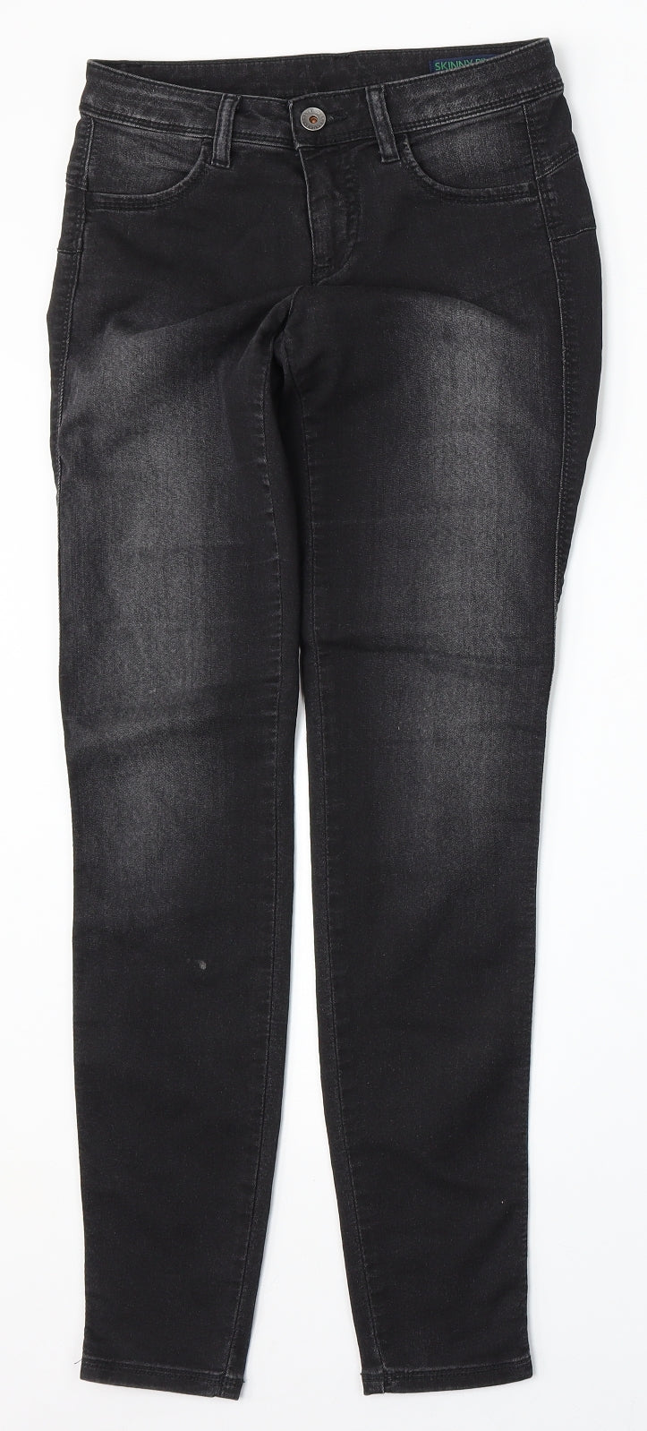 United Colors of Benetton Womens Black  Cotton Skinny Jeans Size 25 L30 in Regular