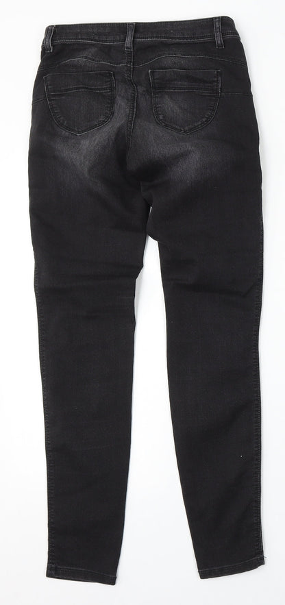 United Colors of Benetton Womens Black  Cotton Skinny Jeans Size 25 L30 in Regular