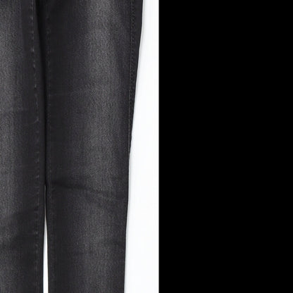 United Colors of Benetton Womens Black  Cotton Skinny Jeans Size 25 L30 in Regular
