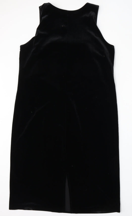 essence Womens Black  Polyester Sheath  Size 12  Round Neck
