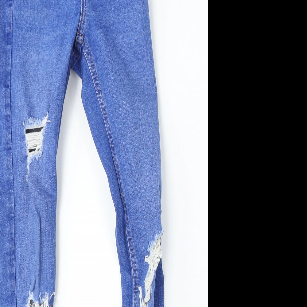 New Look Girls Blue  Cotton Skinny Jeans Size 9 Years  Regular