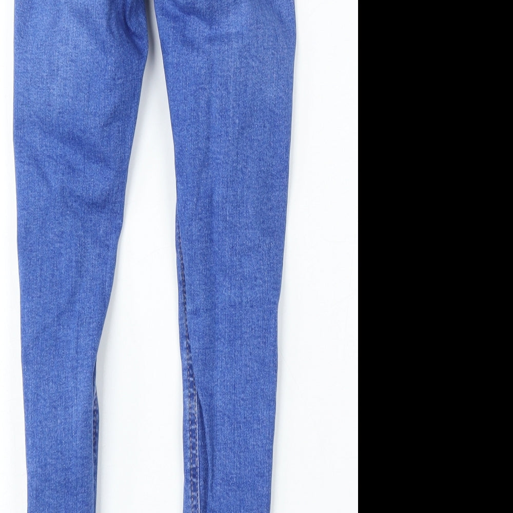 New Look Girls Blue  Cotton Skinny Jeans Size 9 Years  Regular