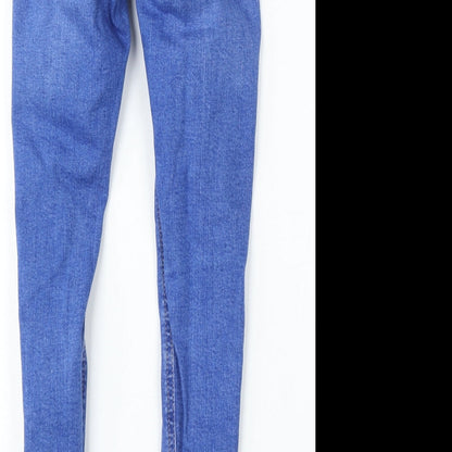 New Look Girls Blue  Cotton Skinny Jeans Size 9 Years  Regular