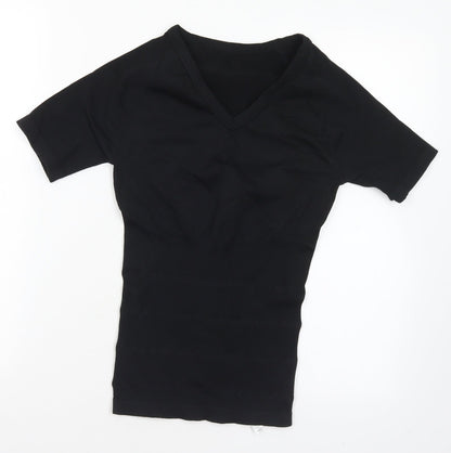 Womens UK Size S Preworn Black Basic T-Shirt