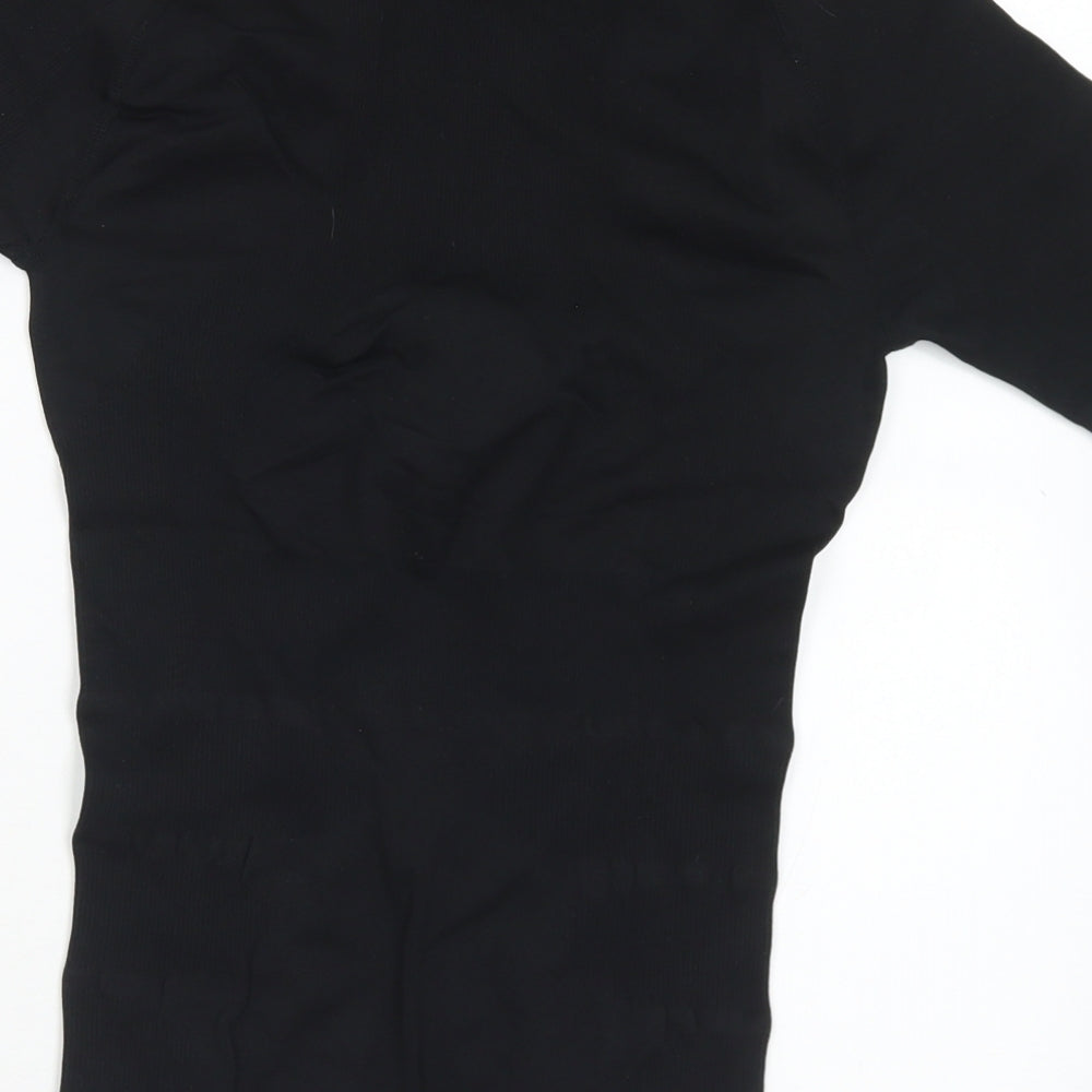 Womens UK Size S Preworn Black Basic T-Shirt