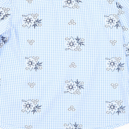 Womens UK Size S Pieces Blue Basic Blouse