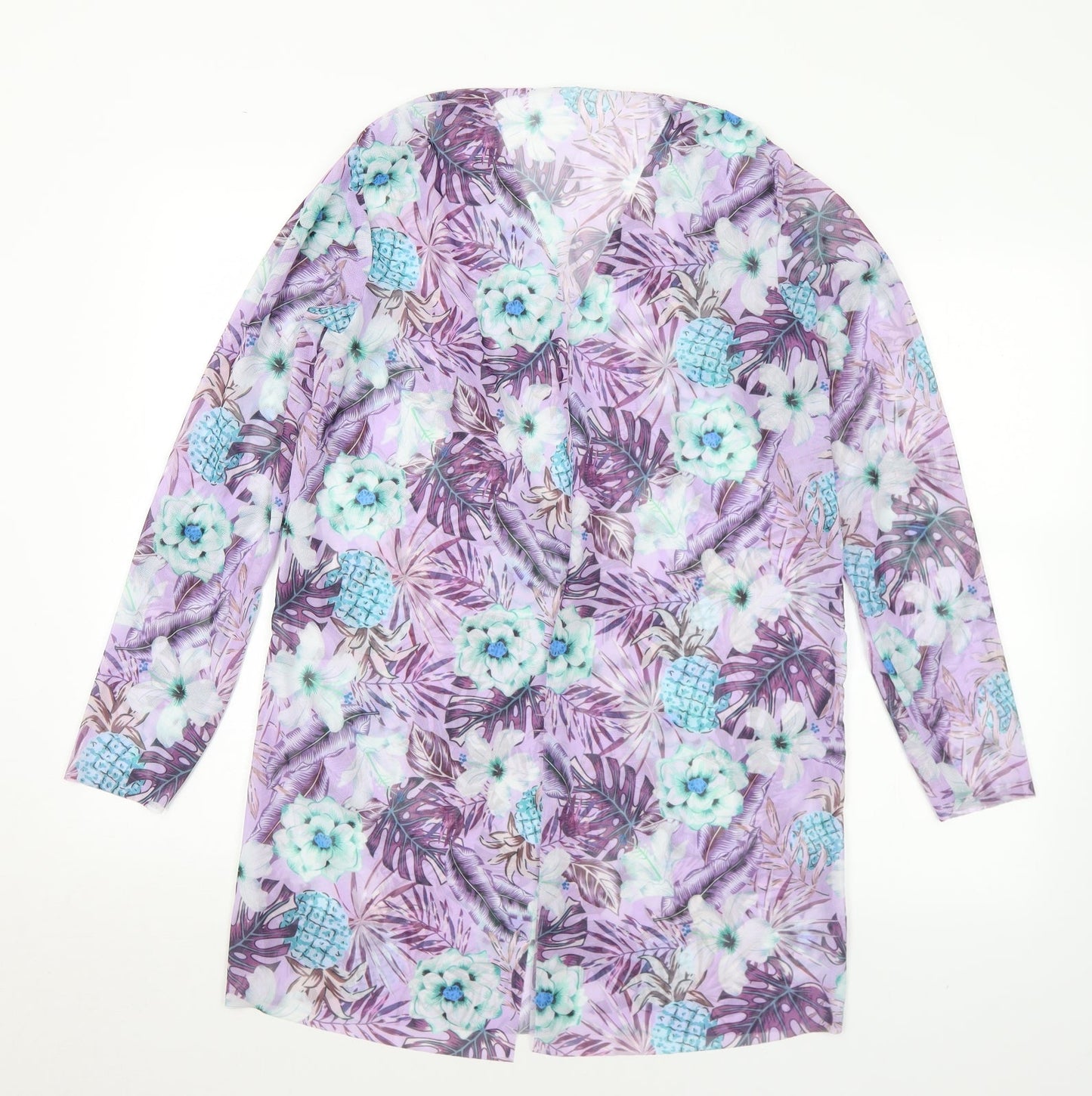 Womens UK Size L Preworn Multicoloured Kimono Blouse