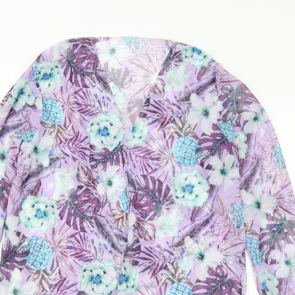 Womens UK Size L Preworn Multicoloured Kimono Blouse
