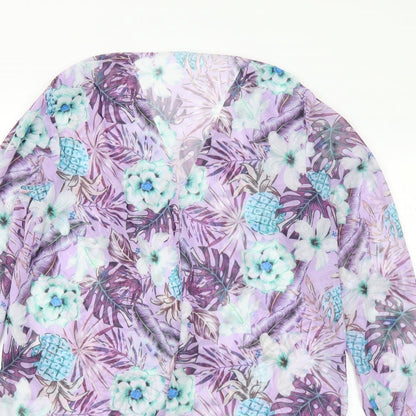 Womens UK Size L Preworn Multicoloured Kimono Blouse
