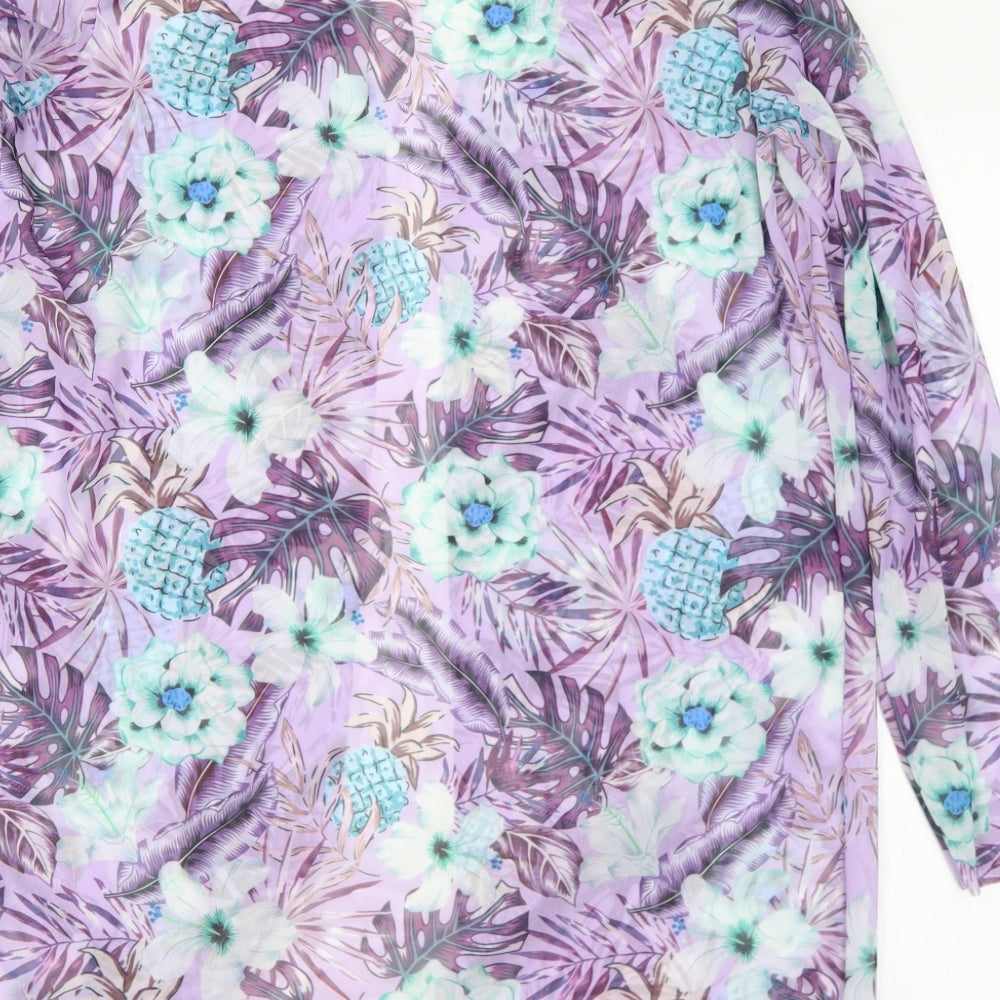 Womens UK Size L Preworn Multicoloured Kimono Blouse