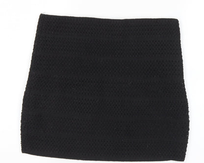 Ricki Womens Black  Polyester A-Line Skirt Size S