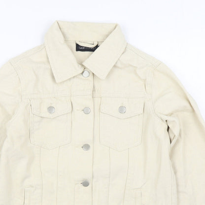 I SAW IT FIRST Womens Beige   Jacket  Size 6  Button