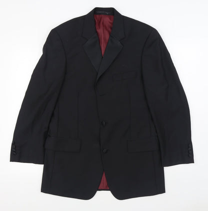 Mens UK Size 38 Scott & Taylor Regular Black Suit Jacket
