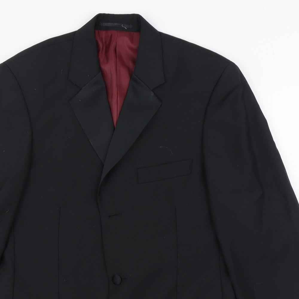 Mens UK Size 38 Scott & Taylor Regular Black Suit Jacket