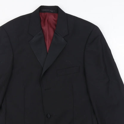 Mens UK Size 38 Scott & Taylor Regular Black Suit Jacket
