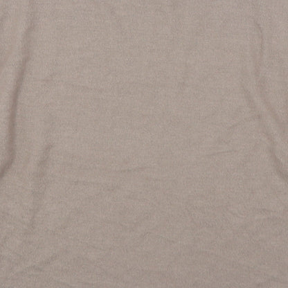 H&M Womens Beige Round Neck  Viscose Pullover Jumper Size XS