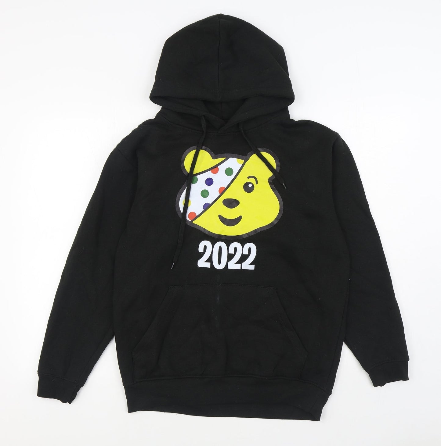 Uneek Mens Black  Cotton Pullover Hoodie Size S