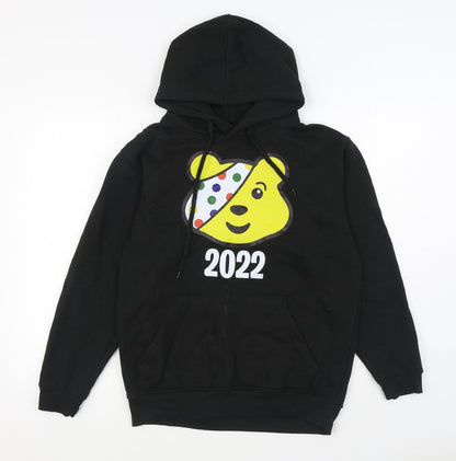 Uneek Mens Black  Cotton Pullover Hoodie Size S