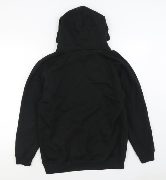 Uneek Mens Black  Cotton Pullover Hoodie Size S