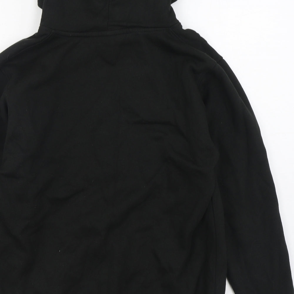 Uneek Mens Black  Cotton Pullover Hoodie Size S