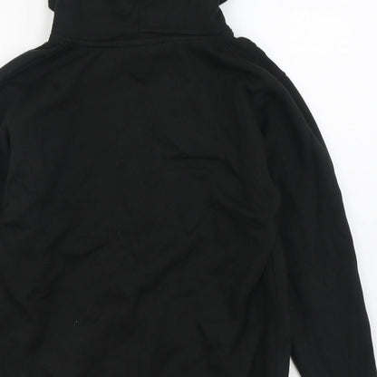 Uneek Mens Black  Cotton Pullover Hoodie Size S