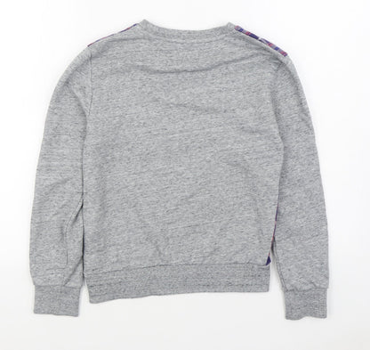 Johnnie b Boys Grey Plaid Cotton Pullover Sweatshirt Size 11-12 Years  Pullover