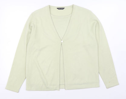 Womens UK Size S Debbie Morgan Beige Cardigan Jumper