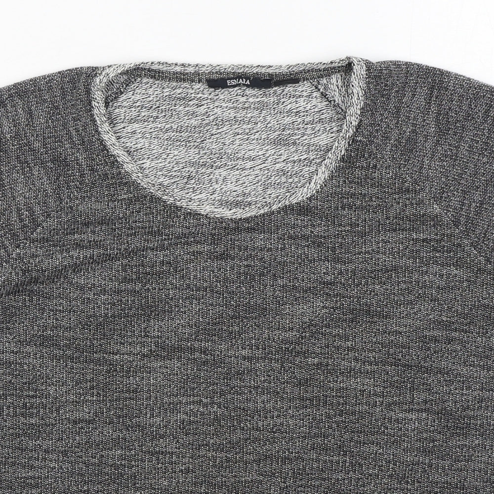 ESMARA Womens Grey  Cotton Pullover Sweatshirt Size L  Pullover