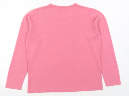 Womens UK Size M Bm Collection Pink Pullover Jumper