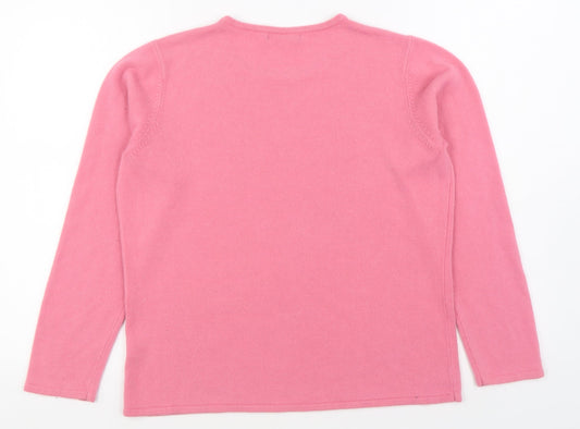Womens UK Size M Bm Collection Pink Pullover Jumper