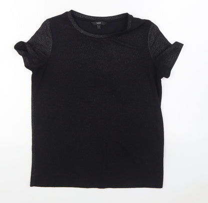 Womens UK Size 8 NEXT Black Basic T-Shirt