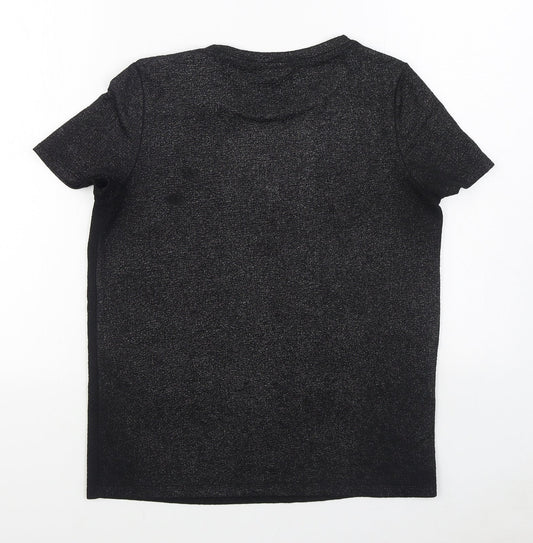 Womens UK Size 8 NEXT Black Basic T-Shirt
