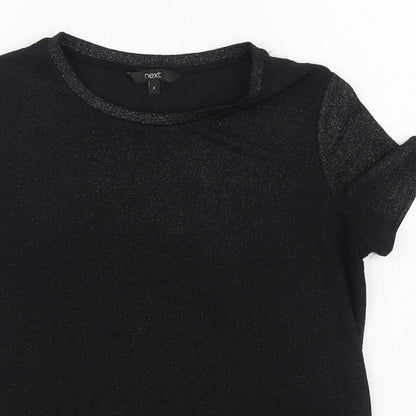 Womens UK Size 8 NEXT Black Basic T-Shirt
