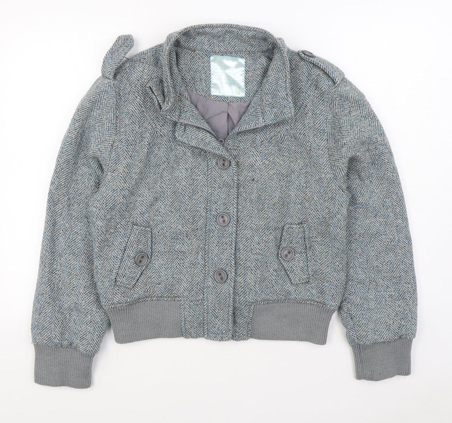 E-vie Womens Blue   Jacket  Size 18  Button