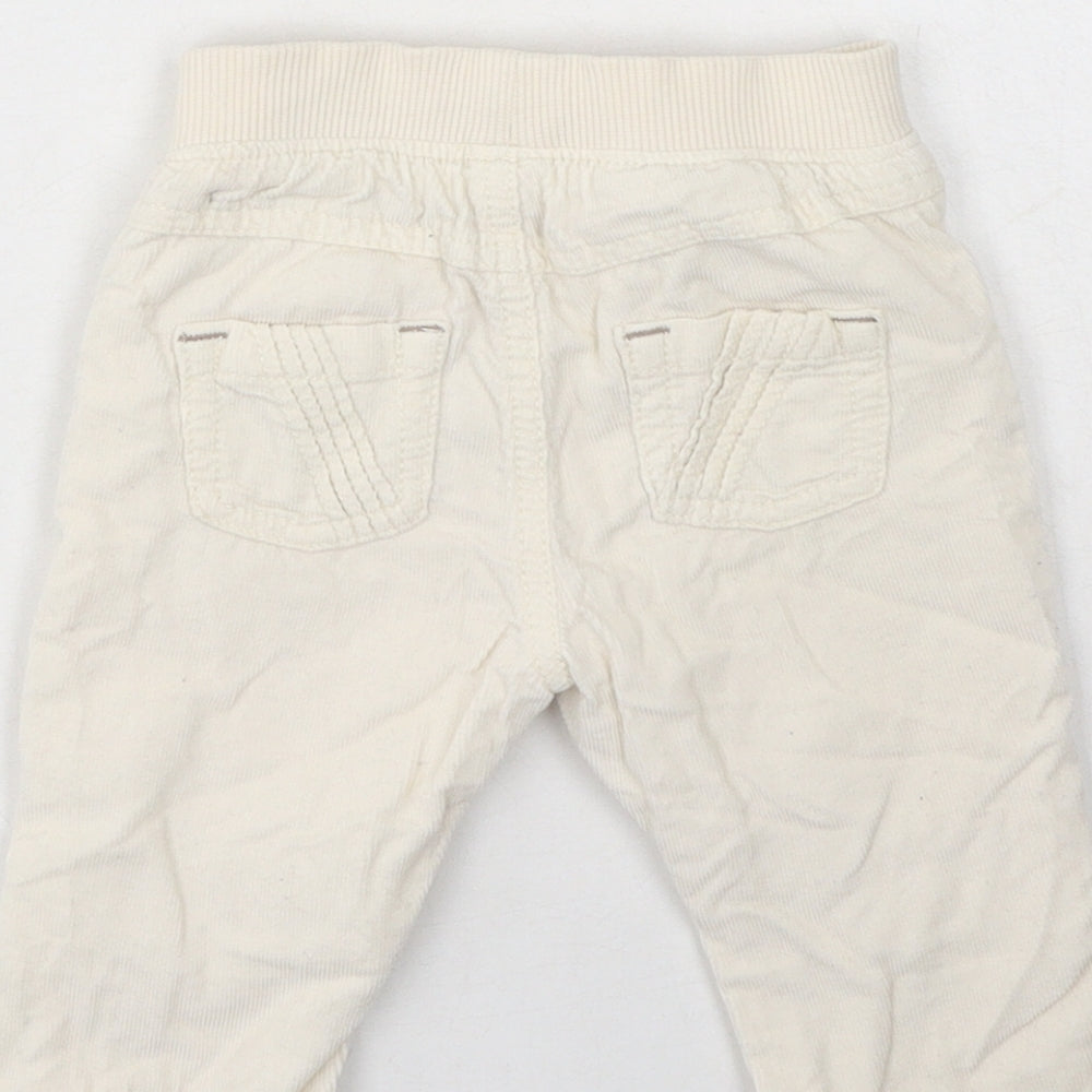 Marks and Spencer Girls Beige  Cotton Cargo Trousers Size 3-6 Months