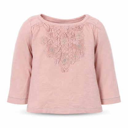 NEXT Girls Pink  Cotton Basic Casual Size 3-6 Months Round Neck