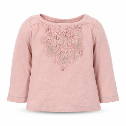 NEXT Girls Pink  Cotton Basic Casual Size 3-6 Months Round Neck