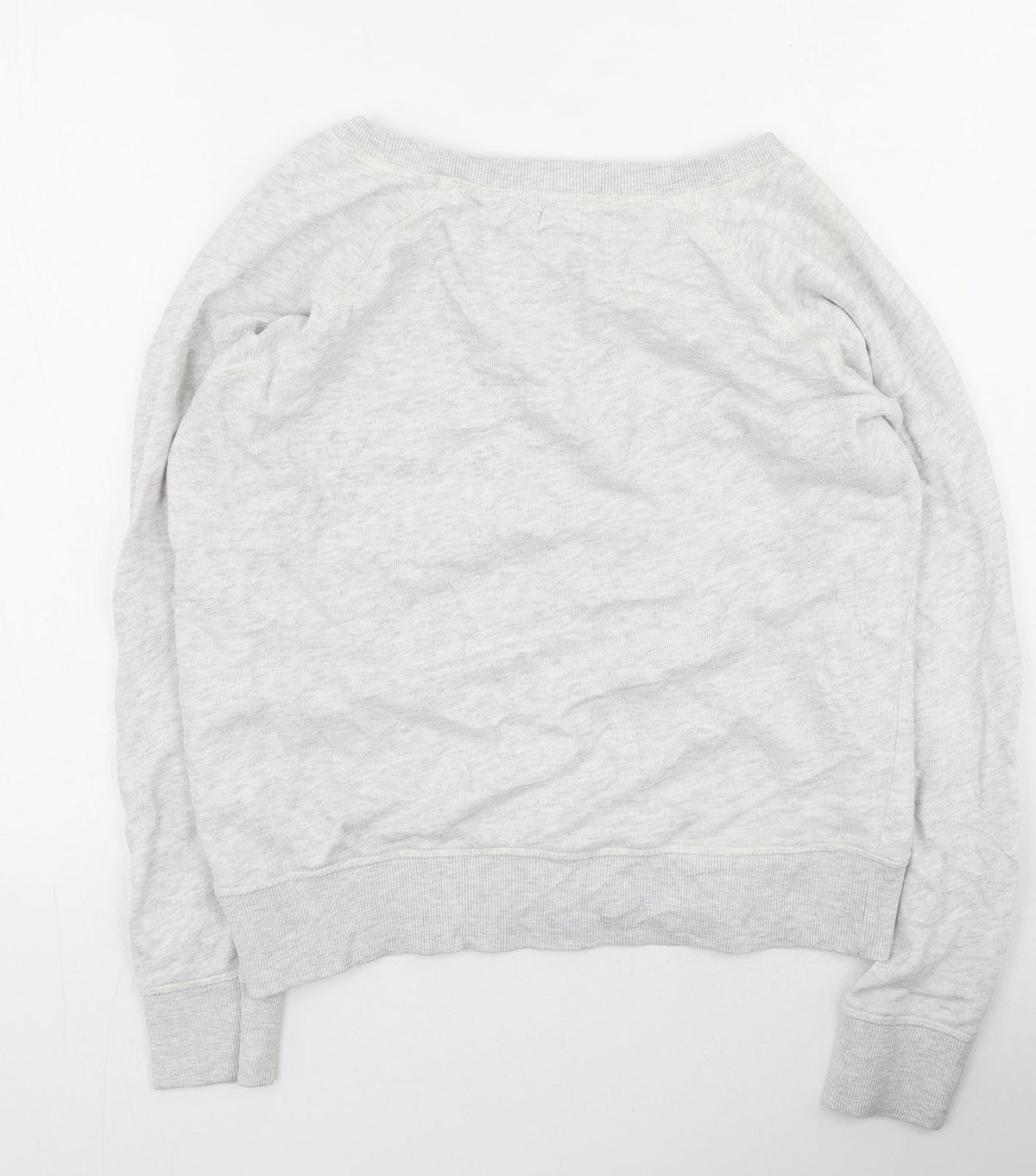 Only Womens Grey  Cotton Pullover Sweatshirt Size L