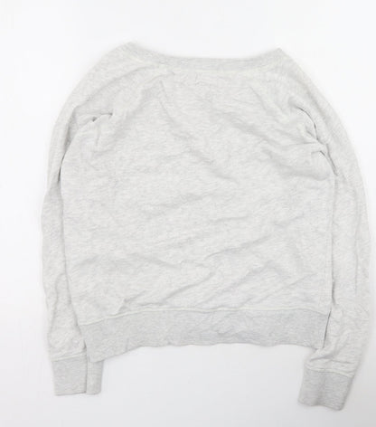 Only Womens Grey  Cotton Pullover Sweatshirt Size L
