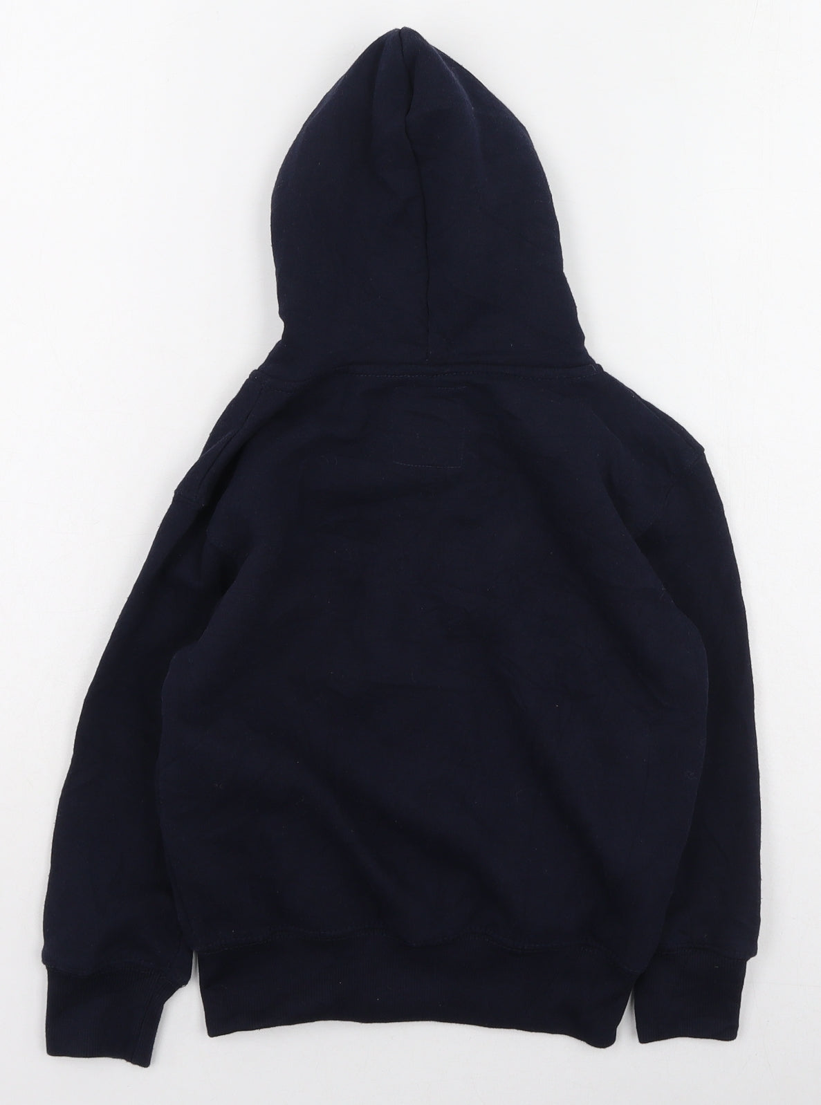 MALIKA Boys Blue Round Neck  Cotton Full Zip Jumper Size 5-6 Years