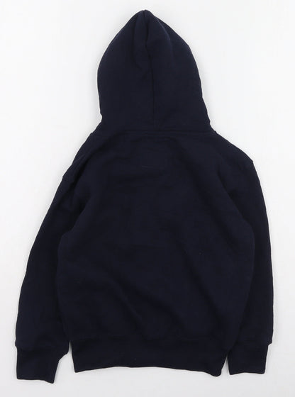 MALIKA Boys Blue Round Neck  Cotton Full Zip Jumper Size 5-6 Years