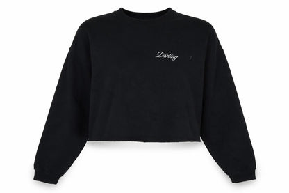 Topshop Womens Black  Polyester Pullover Sweatshirt Size M