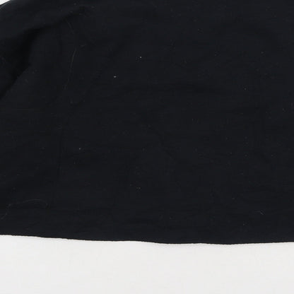 Topshop Womens Black  Polyester Pullover Sweatshirt Size M