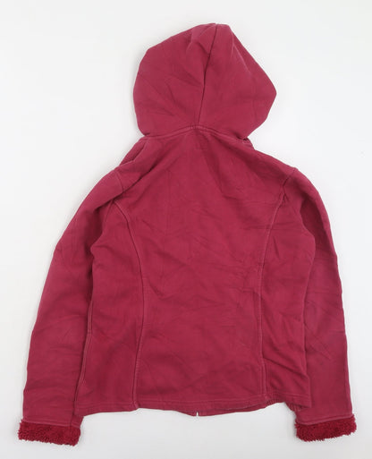 Womens UK Size M Marks and Spencer Red Full Zip Jumper