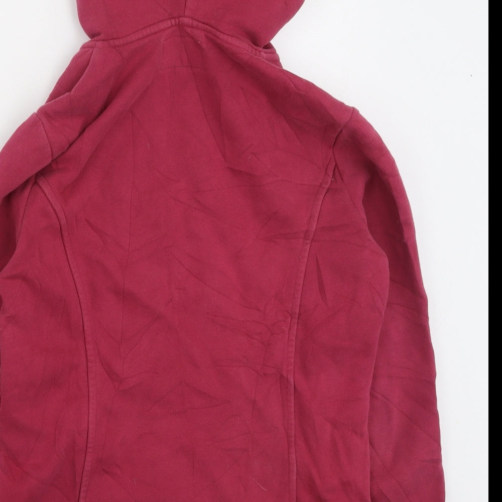 Womens UK Size M Marks and Spencer Red Full Zip Jumper