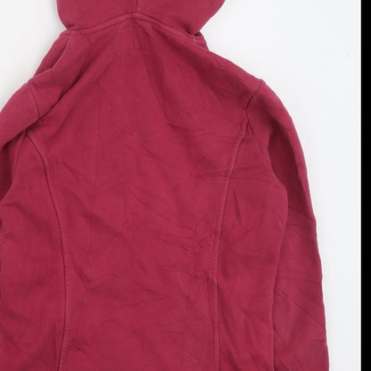 Womens UK Size M Marks and Spencer Red Full Zip Jumper